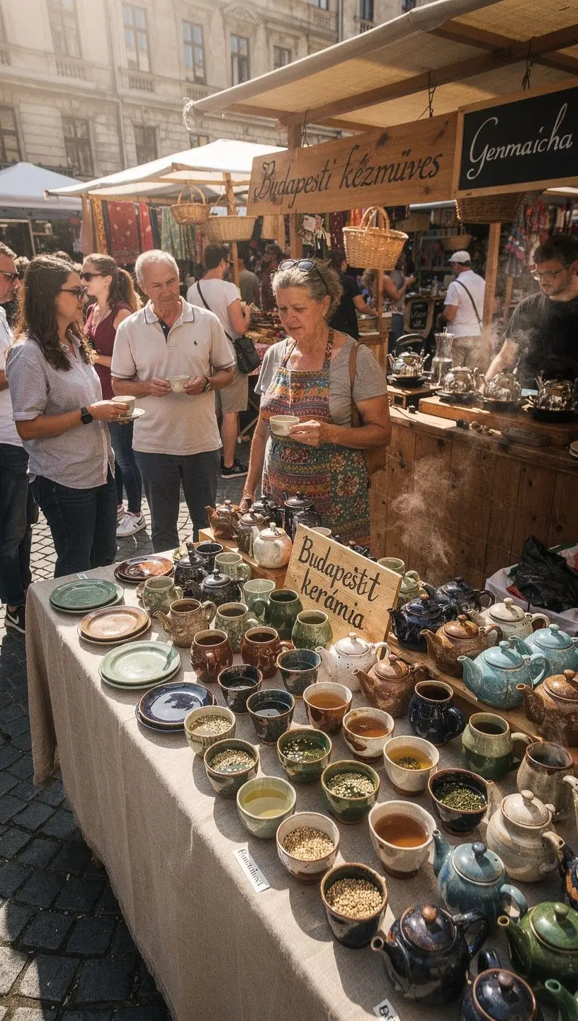Pörkölt rizsből készült japán tea tálalva egy elegáns csészében.